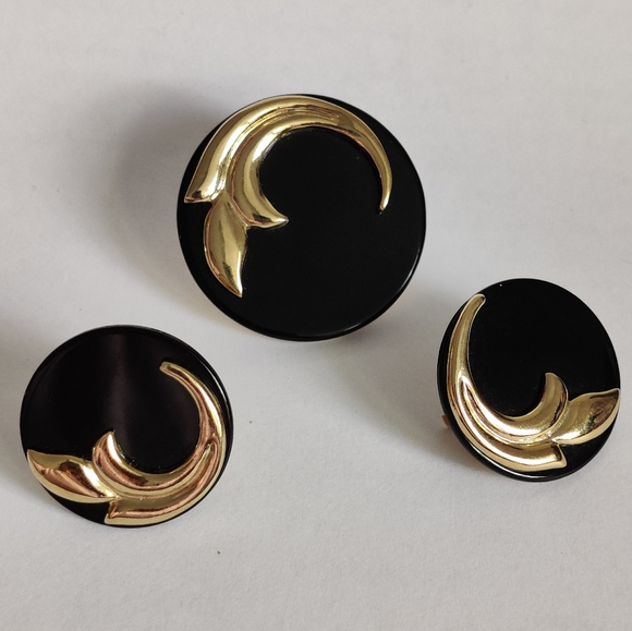 2/$50 Vintage Scarf/ Dress clip and matching earrings - Picture 4 of 12